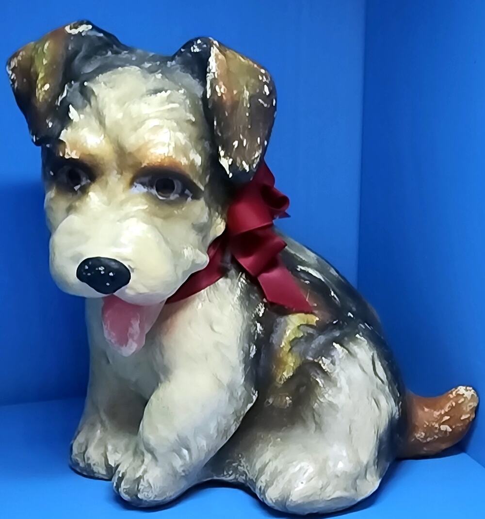 1990's Katherine's Collection Retired Puppy Dog Terrier Victorian Style Statue 2